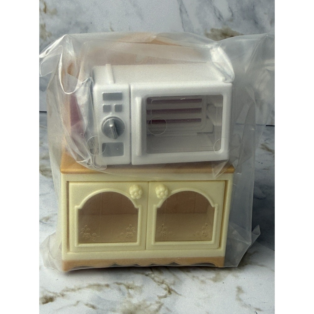 Interactive Calico Critters Dollhouse Microwave Cabinet Playset for Kids